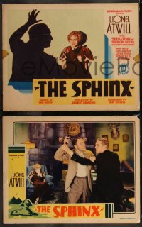 1a1008 SPHINX 7 LCs 1933 Lionel Atwill in a dual role, early Monogram murder mystery, ultra rare!