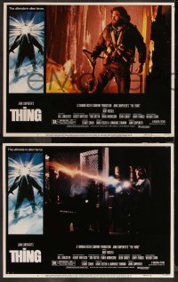1a0990 THING 8 LCs 1982 John Carpenter, Kurt Russell, the ultimate in alien terror!