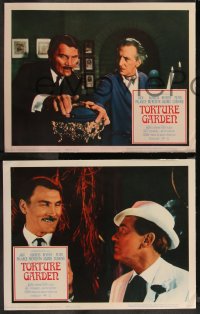 1a0994 TORTURE GARDEN 8 LCs 1967 Jack Palance, Peter Cushing, written by Psycho Robert Bloch!