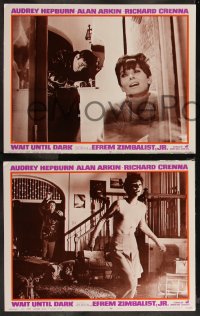 1a1001 WAIT UNTIL DARK 8 LCs 1967 blind Audrey Hepburn terrorized by Alan Arkin, Richard Crenna!