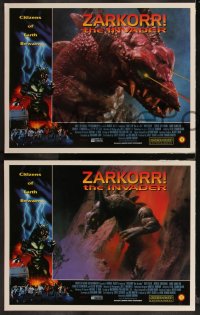 1a1004 ZARKORR THE INVADER 8 LCs 1996 giant monster kaiju alien invasion thriller, wacky!