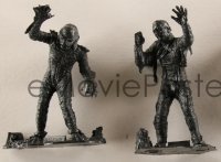 1a1410 UNIVERSAL STUDIOS MONSTERS 6 bootleg Marx toy figures 1980s Marx, Frankenstein & more, black