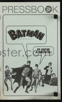 1a0610 BATMAN pressbook 1966 DC Comics, great images of Adam West & Burt Ward w/villains!