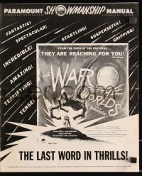 1a0667 WAR OF THE WORLDS pressbook 1953 H.G. Wells sci-fi classic produced by George Pal!