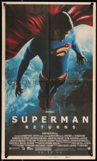 1a0585 SUPERMAN RETURNS promo brochure 2006 Bryan Singer, Brandon Routh, 13x21 poster centerfold!