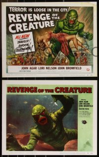 1a0502 REVENGE OF THE CREATURE set of 8 REPRO lobby cards 2000s great scenes from the original set!