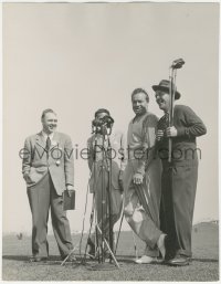 1b0639 BOB HOPE/BING CROSBY deluxe 9.5x13.5 still 1940s by radio mike on golf course by Bert Parry!