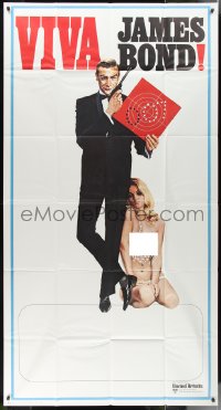 1b0508 VIVA JAMES BOND int'l 3sh 1970 artwork of Sean Connery & sexy blonde in see-through outfit!