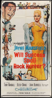 1b0511 WILL SUCCESS SPOIL ROCK HUNTER 3sh 1957 full-length sexy Jayne Mansfield, Tony Randall!