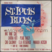 1b0224 ST. LOUIS BLUES 6sh 1958 Nat King Cole, the life & music of W.C. Handy, great large image!