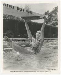 1b2217 CAROLE LANDIS 8.25x10 still 1940 by diving board at the Beverly Hills Hotel swimming pool!
