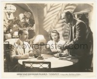 1b2219 CASABLANCA 8.25x10 still 1942 tense Paul Henreid, Ingrid Bergman & John Qualen at Rick's!