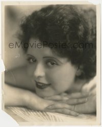 1b2225 CLARA BOW 8x10 still 1920s sexy close portrait resting her head on clasped hands by Richee!