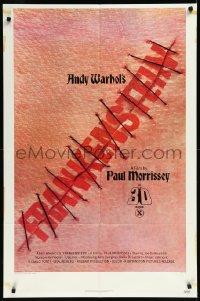 1b1099 ANDY WARHOL'S FRANKENSTEIN 3D 1sh 1974 Paul Morrissey, great image of title in stitches!