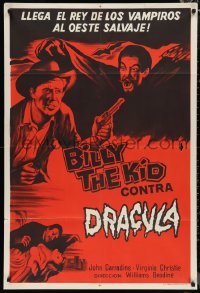 1b0289 BILLY THE KID VS. DRACULA Argentinean 1965 John Carradine as the vampire, different & rare!