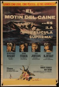 1b0291 CAINE MUTINY Argentinean 1955 Humphrey Bogart, Jose Ferrer, Van Johnson & MacMurray!
