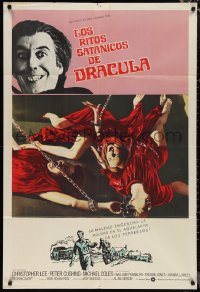 1b0334 SATANIC RITES OF DRACULA Argentinean 1973 Christopher Lee as Count Dracula, Vampire Brides!