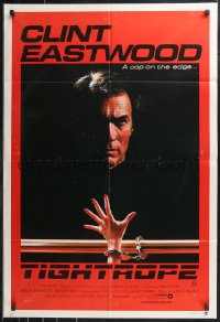 1b0623 TIGHTROPE Aust 1sh 1984 Clint Eastwood is a cop on the edge, cool handcuff image!