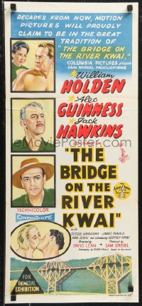1b0523 BRIDGE ON THE RIVER KWAI Aust daybill 1958 Holden, Alec Guinness, David Lean WWII classic!