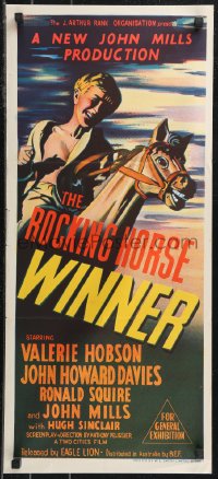 1b0566 ROCKING HORSE WINNER Aust daybill 1951 Valerie Hobson, John Mills, D.H. Lawrence fantasy!