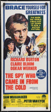 1b0569 SPY WHO CAME IN FROM THE COLD Aust daybill 1965 Richard Burton, Claire Bloom, John Le Carre!