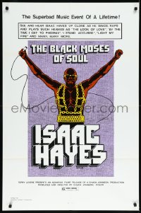 1b1125 BLACK MOSES OF SOUL 1sh 1973 Isaac Hayes, the superbad music event of a lifetime!