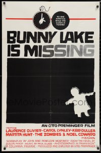 1b1132 BUNNY LAKE IS MISSING 1sh 1965 directed by Otto Preminger, cool Saul Bass doll art!