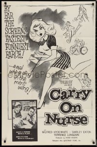 1b1139 CARRY ON NURSE int'l 1sh 1960 English hospital comedy, sexy Shirley Eaton!