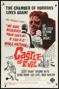 1b1140 CASTLE OF EVIL 1sh 1966 sexy Virginia Mayo, funeral expenses paid if you drop dead watching!