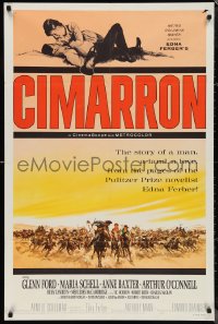 1b1147 CIMARRON style B 1sh 1960 directed by Anthony Mann, Glenn Ford, Maria Schell!