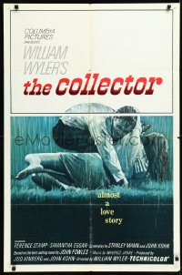 1b1153 COLLECTOR 1sh 1965 art of Terence Stamp & Samantha Eggar, William Wyler directed!