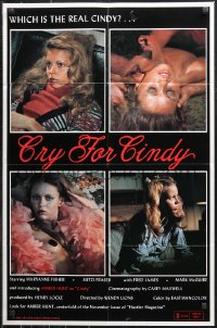 1b1159 CRY FOR CINDY 23x35 1sh 1976 Anthony Spinelli directed, Amber Hunt sexploitation!