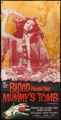 1b0201 BLOOD FROM THE MUMMY'S TOMB English 3sh 1971 wild image of human sacrifice, Hammer horror!