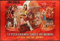 1b1007 CIRCUS WORLD French 2p 1965 different Landi art of John Wayne, Cardinale & Rita Hayworth!