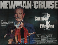 1b0987 COLOR OF MONEY French 8p 1986 Tanenbaum art of Paul Newman & Tom Cruise playing pool, rare!