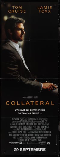 1b1050 COLLATERAL French door panel 2004 c/u of Tom Cruise holding gun, directed by Michael Mann!