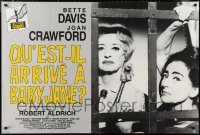 1b1046 WHAT EVER HAPPENED TO BABY JANE? French 31x47 R1990s Bette Davis & Joan Crawford, different!