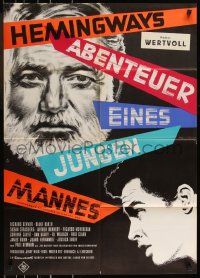 1b0401 ADVENTURES OF A YOUNG MAN German 1962 Hemingway, headshots of all stars including Paul Newman!