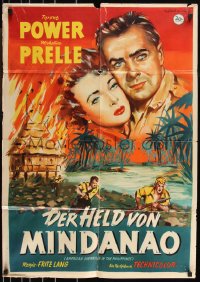 1b0404 AMERICAN GUERRILLA IN THE PHILIPPINES German 1952 Tyrone Power, Presle, different Arno art!