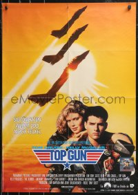 1b0441 TOP GUN German 1986 great image of Tom Cruise & Kelly McGillis, Navy fighter jets!