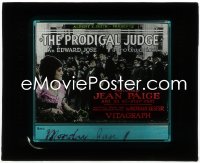 1b0248 PRODIGAL JUDGE glass slide 1922 pretty young Jean Paige w/ Macklyn Arbuckle, Fatty's cousin!