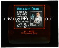 1b0261 WALLACE REID advertising glass slide 1920s is rated by many as the most popular male player!