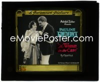 1b0270 WOMAN IN THE CASE glass slide R1919 great close up of Pauline Frederick & Alan Hale!