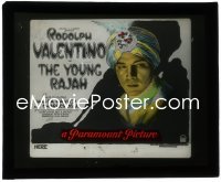 1b0279 YOUNG RAJAH glass slide 1922 American Rudolph Valentino discovers he is Indian royalty!
