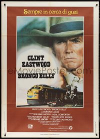 1b0780 BRONCO BILLY Italian 1p 1980 Clint Eastwood directs & stars, different train image!