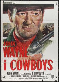 1b0790 COWBOYS Italian 1p 1972 big John Wayne gave these young boys their chance to become men!