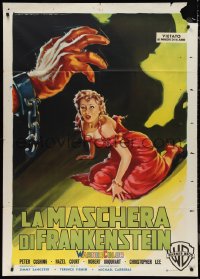 1b0792 CURSE OF FRANKENSTEIN Italian 1p 1958 Hammer horror, different art by Martinati, ultra rare!