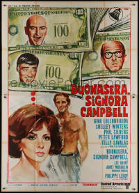 1b0894 BUONA SERA MRS CAMPBELL Italian 2p 1969 Gina Lollobrigida, Lawford, Silvers by Avelli, rare!