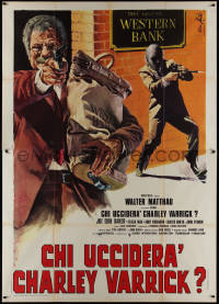 1b0896 CHARLEY VARRICK Italian 2p 1973 Walter Matthau in Don Siegel crime classic, Nistri art, rare!