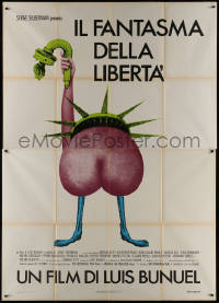 1b0945 PHANTOM OF LIBERTE Italian 2p 1984 Luis Bunuel, outrageous erotic Statue of Liberty art!